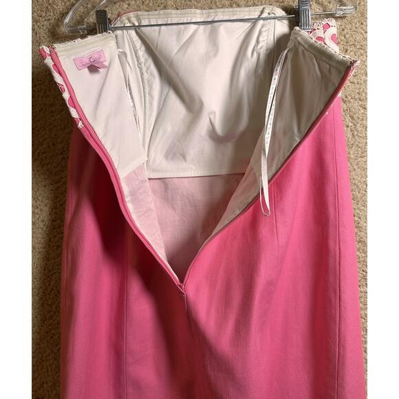 Lilly Pulitzer Bowen Dress Bodice Hotty Pink Crochet Style 78374 Womens Sz. 10 - Picture 7 of 16